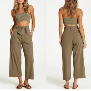 Billabong Khaki Wide-Leg Pants